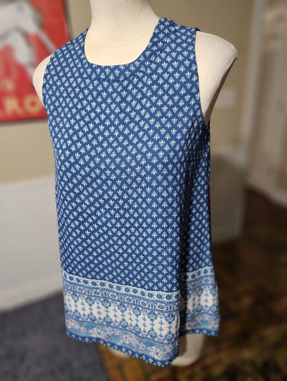 Pink Rose Boho Top Medium
